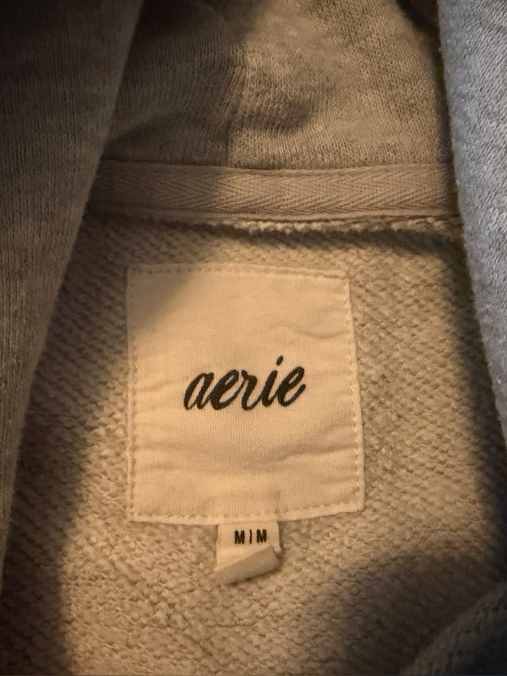 aerie Gray Pullover Hoodie Sweatshirt - Picture 3 of 3